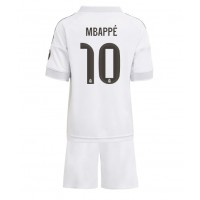 Stroje piłkarskie Real Madrid Kylian Mbappe #10 Koszulka Podstawowej dla dzieci 2025-26 Krótki Rękaw (+ szorty)